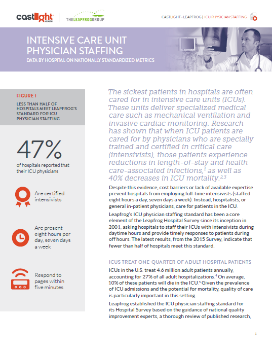 Castlight Report ICU Physician Staffing