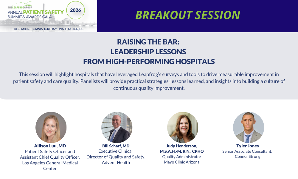 Breakout: Raising the Bar: Leadership Lessons from High-Performing Hospitals Breakout: Raising the Bar: Leadership Lessons from High-Performing Hospitals