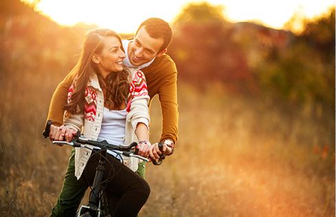 Couple on a bike