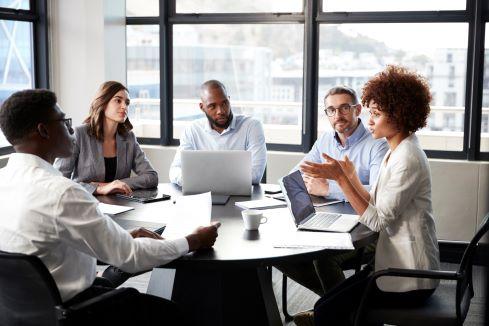 Employers in conference room