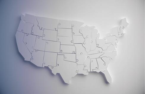 puzzle piece map of the united states
